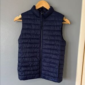 Boys Navy Puffer Vest by Lands End